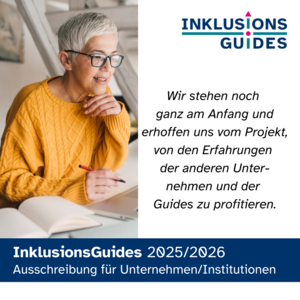 "Wir stehen noch ganz am Anfang und erhoffen uns vom Projekt, von den Erfahrungen der anderen Unter-nehmen und der Guides zu profitieren."