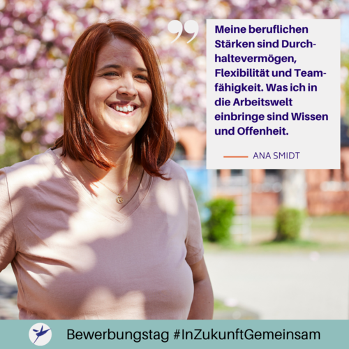 Meine beruflichen Stärken sind Durchhaltevermögen, Flexibilität und Teamfähigkeit. Was ich in die Arbeitswelt einbringe ist Wissen und Offenheit.